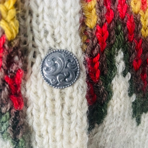 Vintage Handmade in Norway Wool Cardigan Fair Isle - Picture 14 of 14